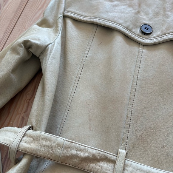 Vintage Le Chateau 70s Style Leather Trench Coat - Picture 15 of 16